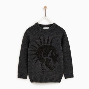 Zara Kids Skull Sweater - Size 6